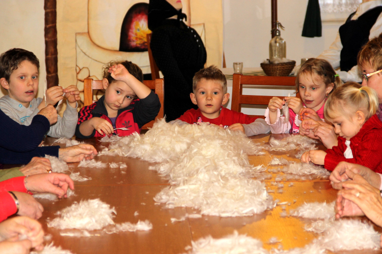Hagyományfelelevenítő, hagyományőrző tollfosztás
